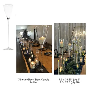 Xlarge Glass Stem Candle holder