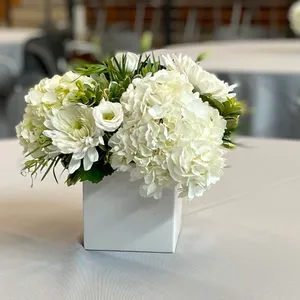 White Square Vase