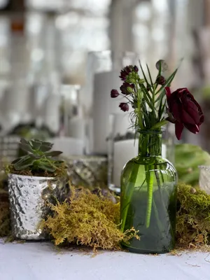 Green Bubble Bud Vase 