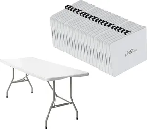 6-Foot White Folding Event Table