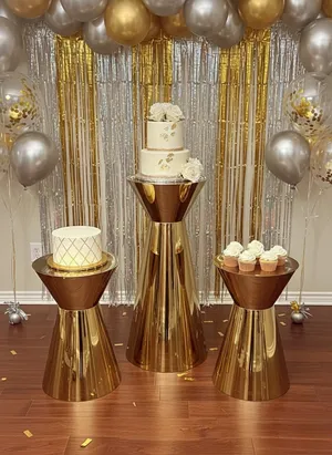 Prime Luxury Gold Cake Cake Pedestal