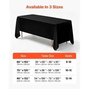 Black 6 feet normal table cover 