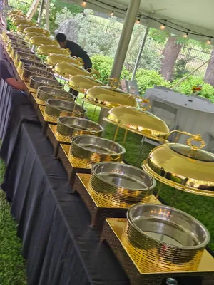 Luxury Round  Gold  Chafing Dish (8QT)