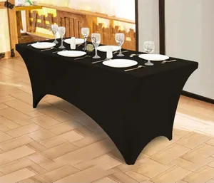 Spandex 6 feet tabel Cover (Black)