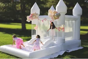 White Bounce House Jumper with ball pit