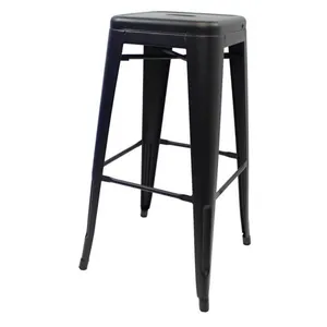 Black metal stools