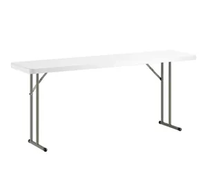 6' White Beverage Table