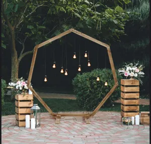 Heptagon Wooden Backdrop