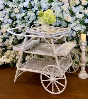 Wicker Beverage Cart