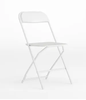 White Plastic Foldable Chair