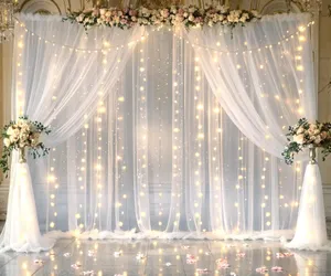 LED Curtain Lights, Fairy String Lights 6.5 ft x 6.5 ft. 