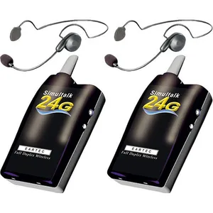 Eartec 2 Simultalk 24G Beltpacks with Cyber Headsets kit 2pcs -