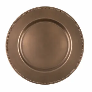 Bronze Beaded Charger Plates set