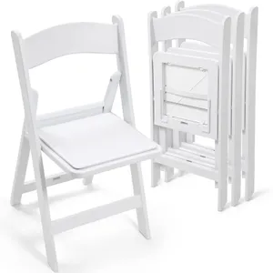 White Resin Folding Garden Chair 