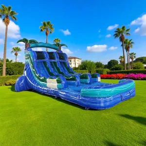 16' Dual Lane Water Slide - Island Drop