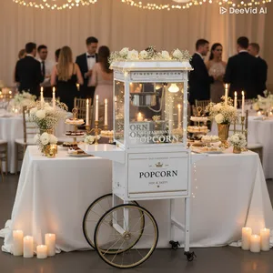 Popcornvagn - Vit