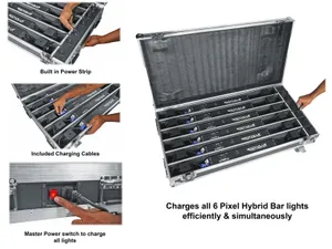 Rockville Pixel Hybrid Pack 6 Battery Powered Bar Wash/Strobe/Blinder Light Strips