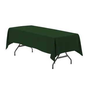 60''x126'' Black Rectangular Polyester Tablecloth