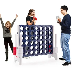 Three Game Bundle Package: Connect 4 Four, Giant Jenga, and Cornhole