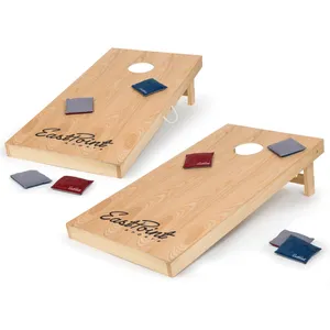 Cornhole Bean Bag Toss Two Board Set (Natural)