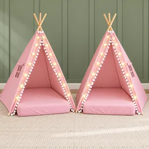 2 Person Sleepover Package – Pink Pom-Pom Teepees