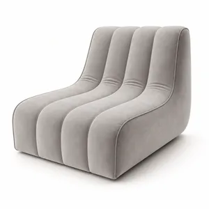 Grey Inflatable Lounge Chair with Pump