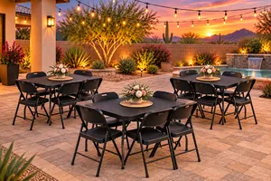 3-Table Party Seating Set – Seats Up to 18