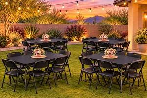 4-Table Party Seating Set – Seats Up to 24