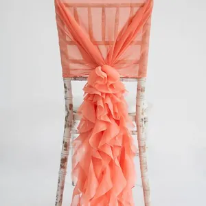 Chiffon hood with ruffle CST2018 
