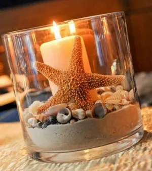 Seashell themed short vase TP2025A 