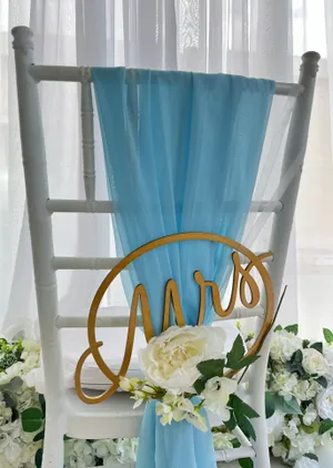 Gold Mr & Mrs Chair Set