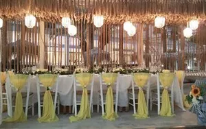 Grey wooden lantern with material and bunch arrangement CEREMONY & RECEPTION AE2013D