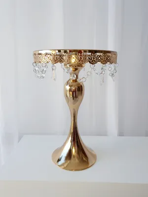 Gold cake stand
