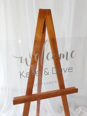 Welcome sign NAKED with easel SS2001A