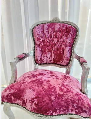 Set of 2 Pink Crushed Velvet Seats