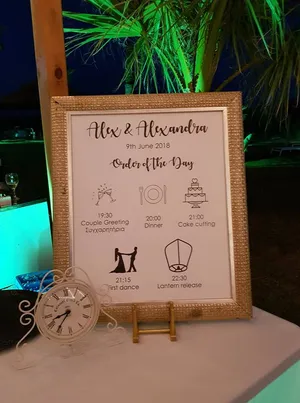 Order of the day sign with vintage clock SG2004 