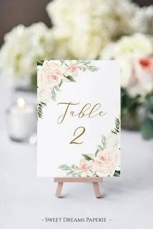 Floral print table number SS2005A