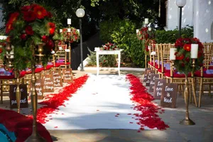 Petal aisle runner natural petals 1m CAR2002B
