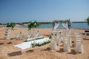 Tall modern stand with arrangement and hanging bird cage with floral base CEREMONY & RECEPTION AS2022B 