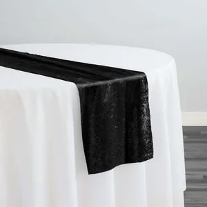 Crushed velvet table runners
