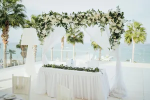 White classic arch with 