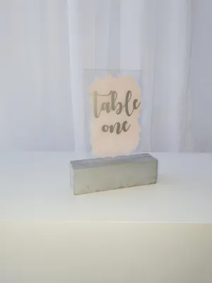 Table number SPLASH with holder SS2001C