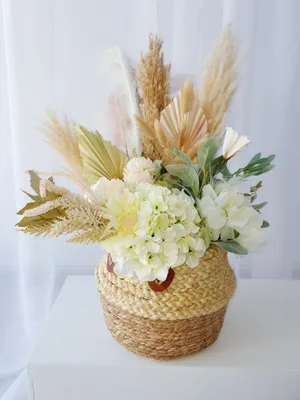 Wicker basket with 