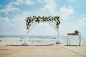 White classic arch with 