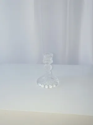 Glass crystal candlestick holder