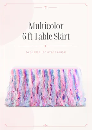 Spiral Decorative Table Skirt 6 Ft