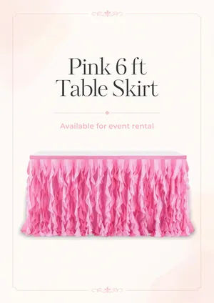 6 ft Decorative Table Skirts & Table Cloths