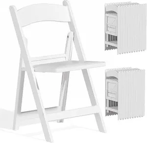 24‑Chair Rental (White Resin Wedding Chairs