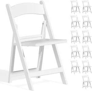 12‑Chair Minimum Rental (White Resin Wedding Chairs