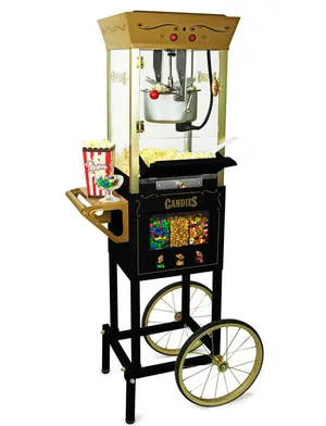 NOSTALIGIA Black & Gold Popcorn Cart